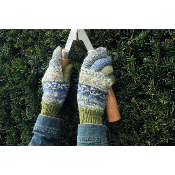 Women's Fair Isle Gloves - Hand Knitted Gloves - 100% Wool - Fairisle Knit Gloves - Warm Knitted Gloves - Fair Trade - Pachamama
