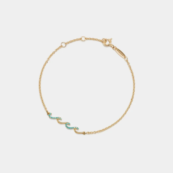 Ocean Wave Charm Anklet • Dainty Gold Sea Wave Beach Anklet • Sterling Silver Friendship Jewelry • Trendy Best Friend Gift